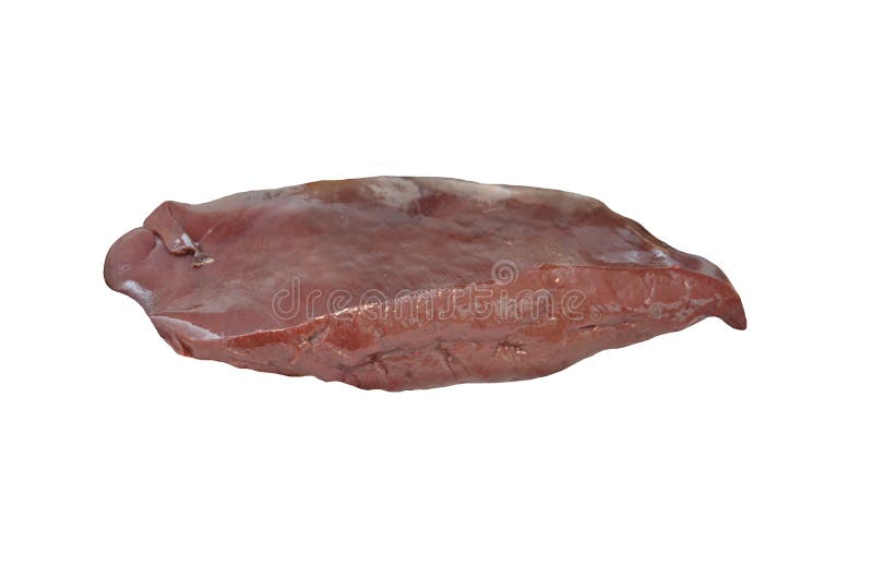 Raw beef liver stock photo. Image of liver, dinner, white 218659438