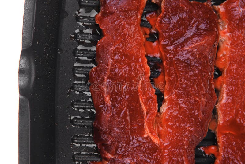 Raw Bloody Beef Steak on Plate Stock Image Image of calorie, isolated