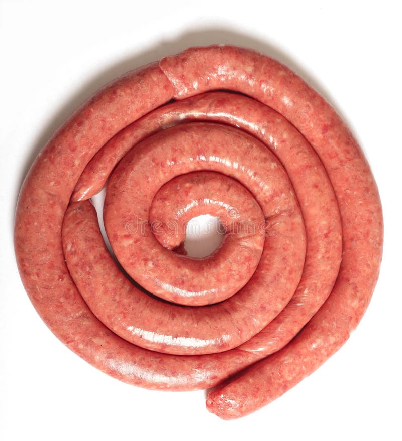Raw boerewors sausage coil stock image. Image of meal 9037105
