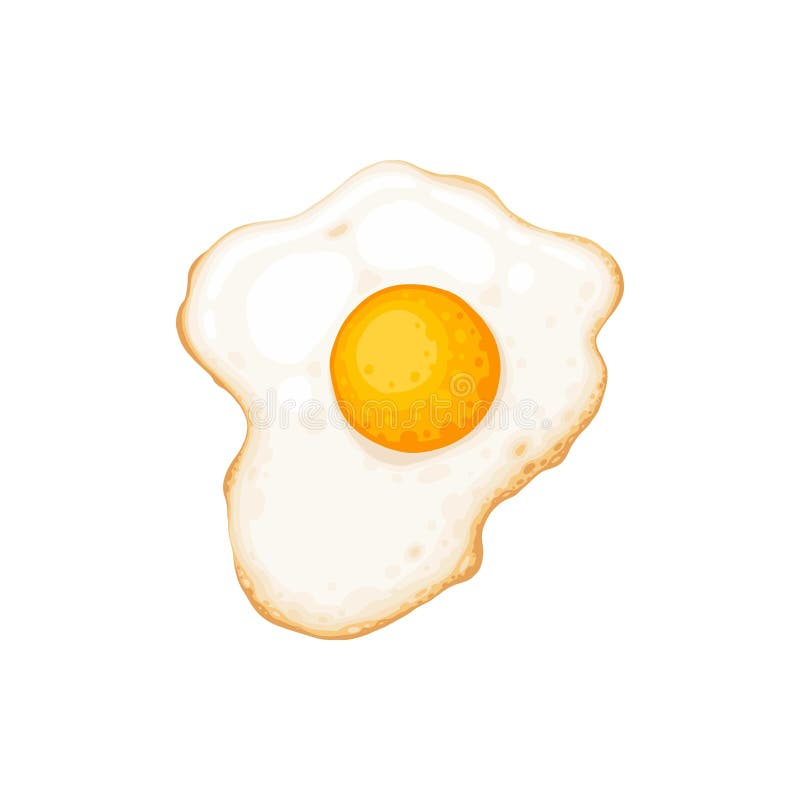 Raw boiled egg. Cartoon chicken or quail egg carton tray pack, eco protein meal breakfast half fried fresh yolk in brown stock illustration