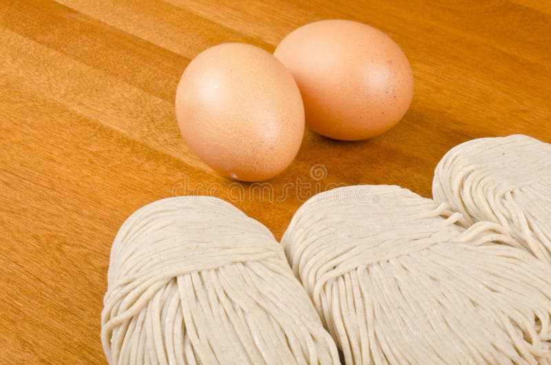 Raw Buckwheat Noodles and Eggs Stock Photo Image of bundles, soba 28556016