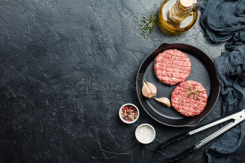 Raw burgers - cutlets royalty free stock image Raw burgers - cutlets royalty free stock image