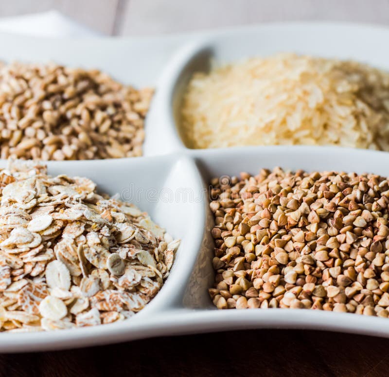 Raw Cereals,buckwheat, Oats, Pearl Barley, White Rice ...