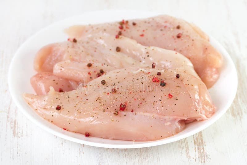 Raw chicken breast stock photo. Image of diet, eating 42811976