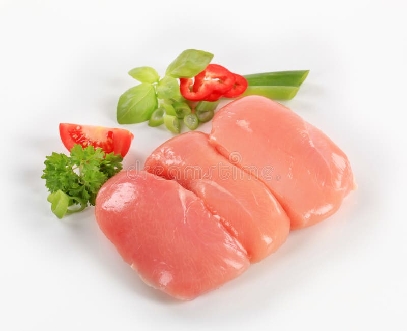 Raw chicken breasts