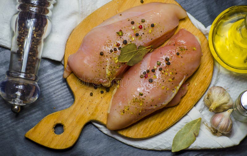 Raw chicken fillet stock photo. Image of healthy, cutting 92177684