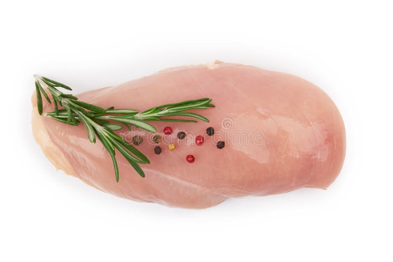 Raw chicken fillets