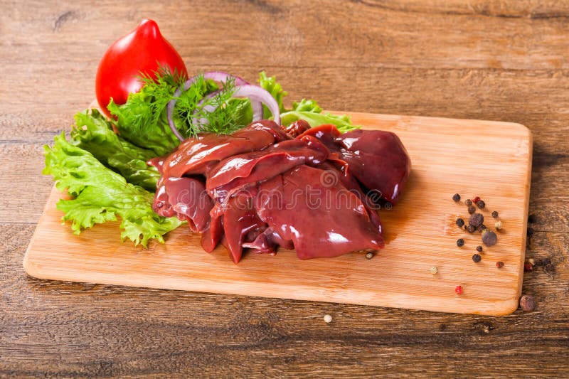 Raw chicken liver stock photo. Image of meat, tasty 118805196