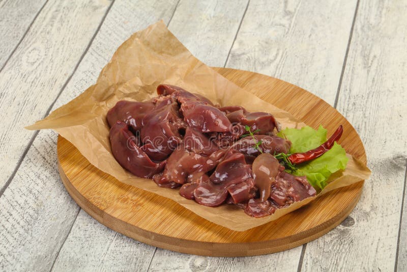 Raw Chicken Liver Ready for Cooking Stock Photo Image of barbecue