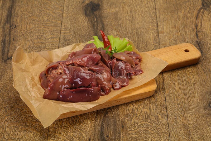 Raw Chicken Liver Ready for Cooking Stock Photo Image of pork