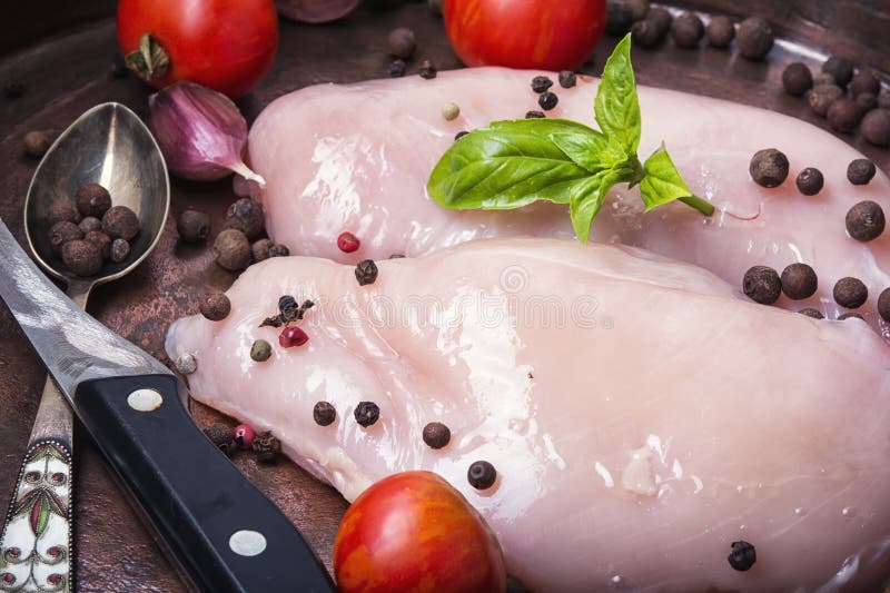Raw chicken meat stock photo. Image of bird, poultry 97005648