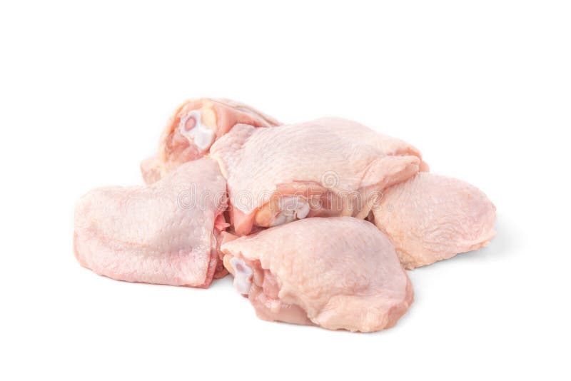 Raw Chicken Thigh Isolated. Stock Photo Image of thighs, skinless