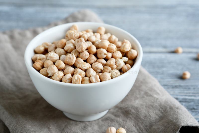 Raw chickpeas in a bowl stock image. Image of food, chickpeas 45909955
