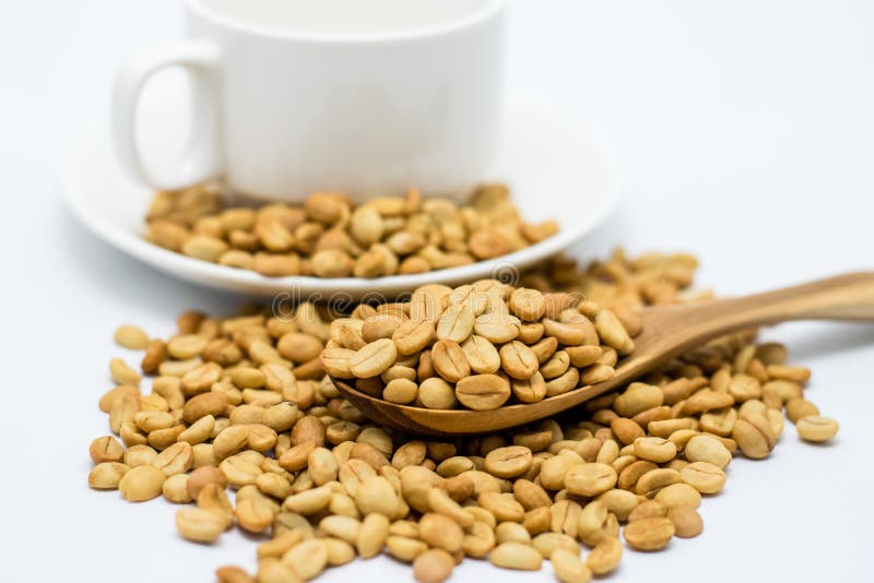 Raw coffee beans stock photo. Image of drink, coffee 161407956