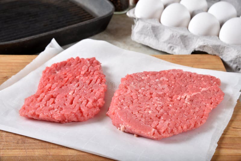 Raw cube steaks royalty free stock photo Raw cube steaks royalty free stock photo