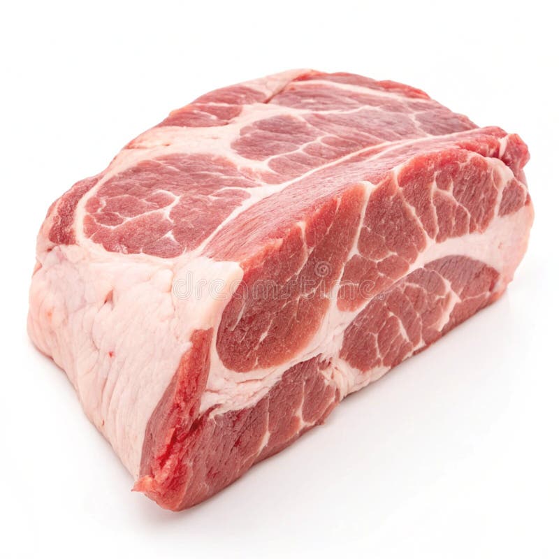 Fresh pork neck (raw stock illustration