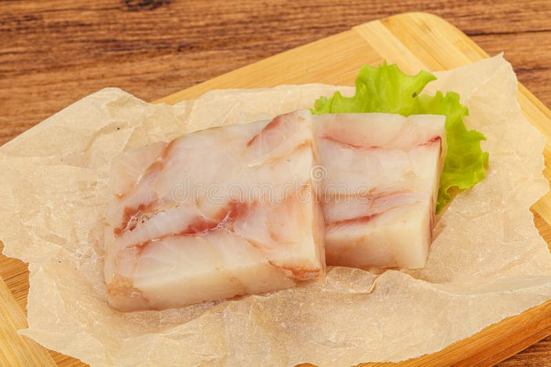 Raw Pollock Fish Fillet for Cooking Stock Image Image of white