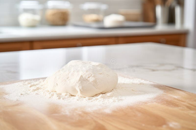 Raw Dough on a Floured Kitchen Countertop Stock Illustration Illustration of healthy