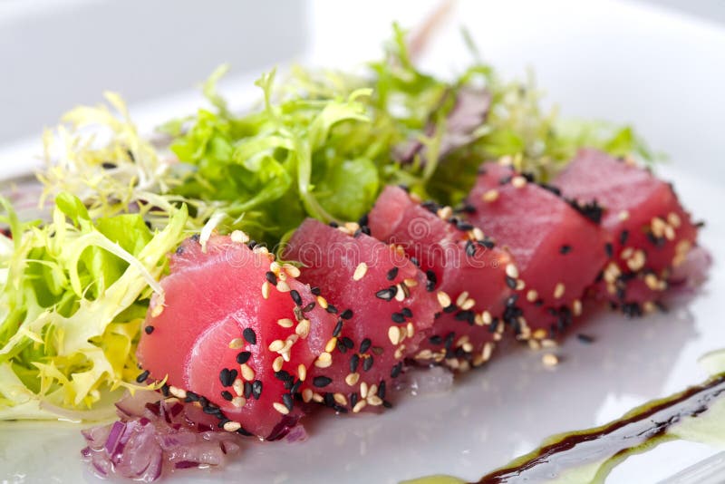 Raw fish tuna