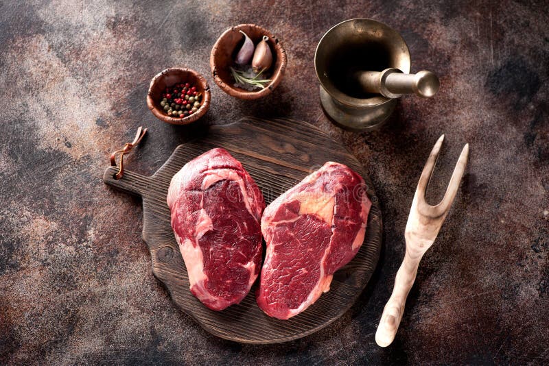 Raw Fresh Meat Ribeye Steak Heart Shape Stock Image Image of fresh, barbecue 91051225