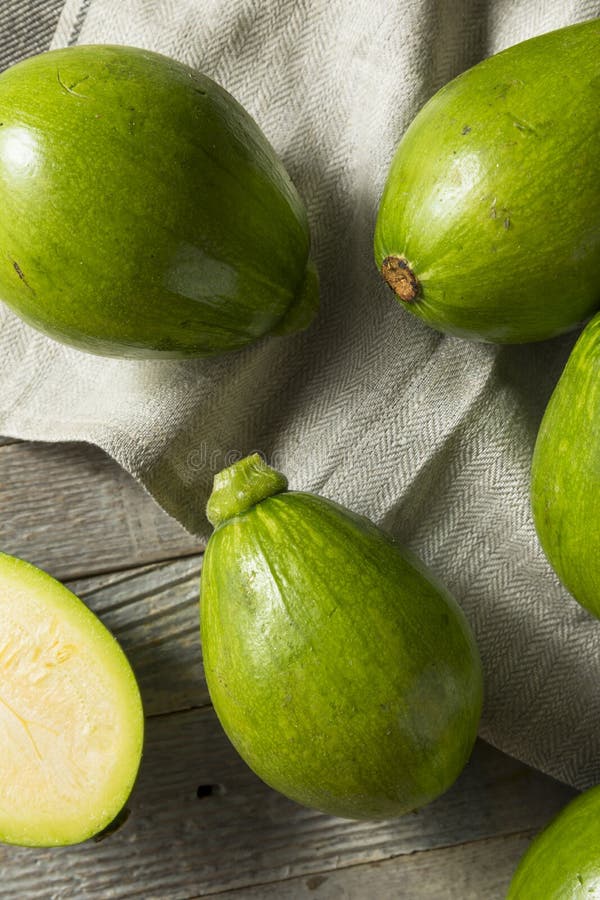 Raw Green Organic Korean Squash Stock Image Image of summer, nature