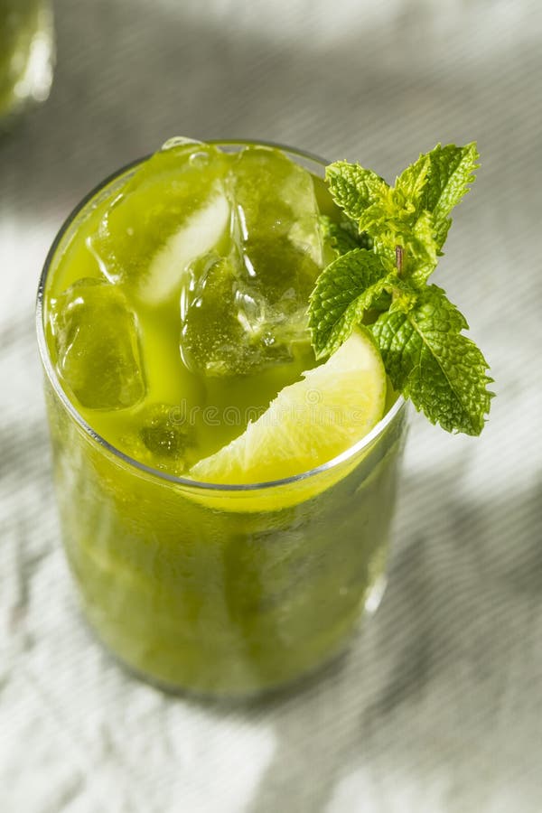 Raw Green Organic Matcha Iced Tea Detox Stock Image Image of japanese