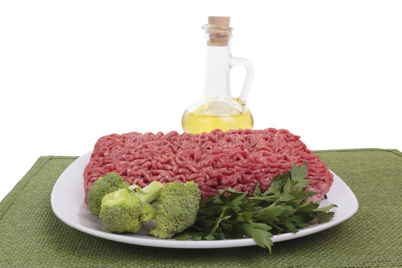 Raw ground beef stock photo. Image of diet, healthy, hamburger 19915080