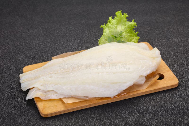 Raw halibut fillet stock image. Image of herb, atlantic 177000959