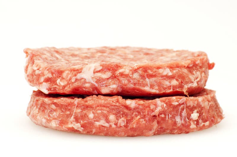 Raw hamburger stock image. Image of white, detail, prepare 43752897