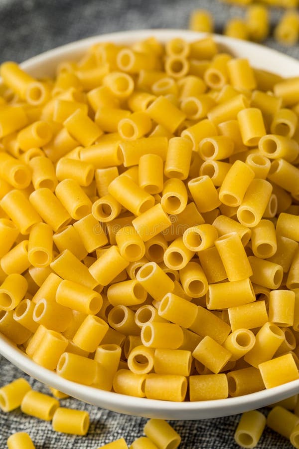 Raw Homemade Ditalini Pasta Stock Image - Image of yellow, organic