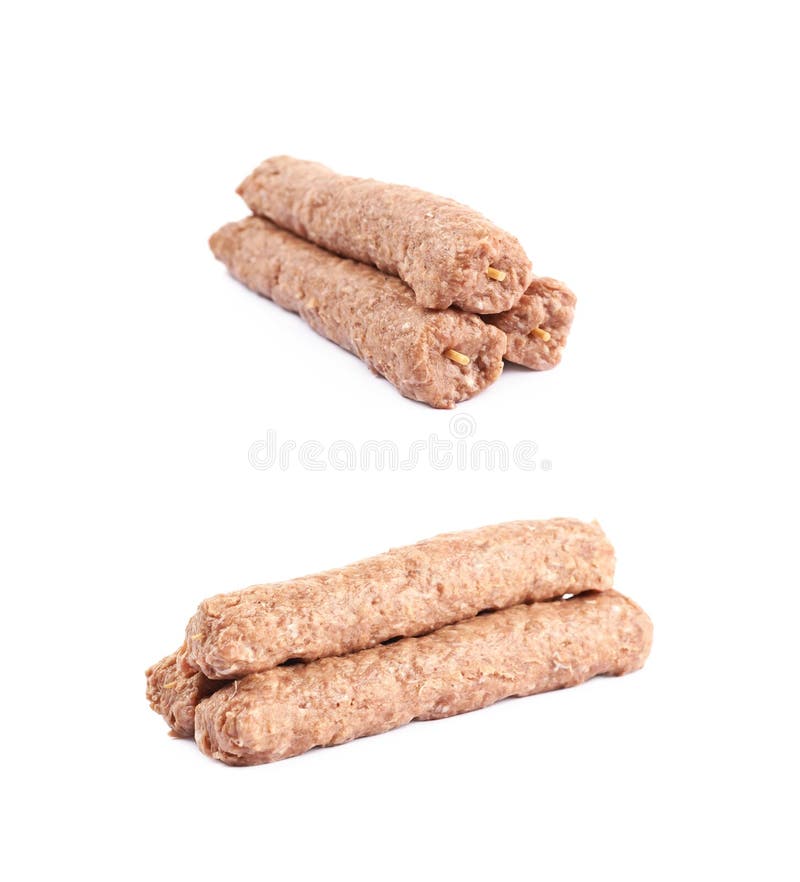 Raw kebab meat on a stick stock image. Image of cevapi 86647581
