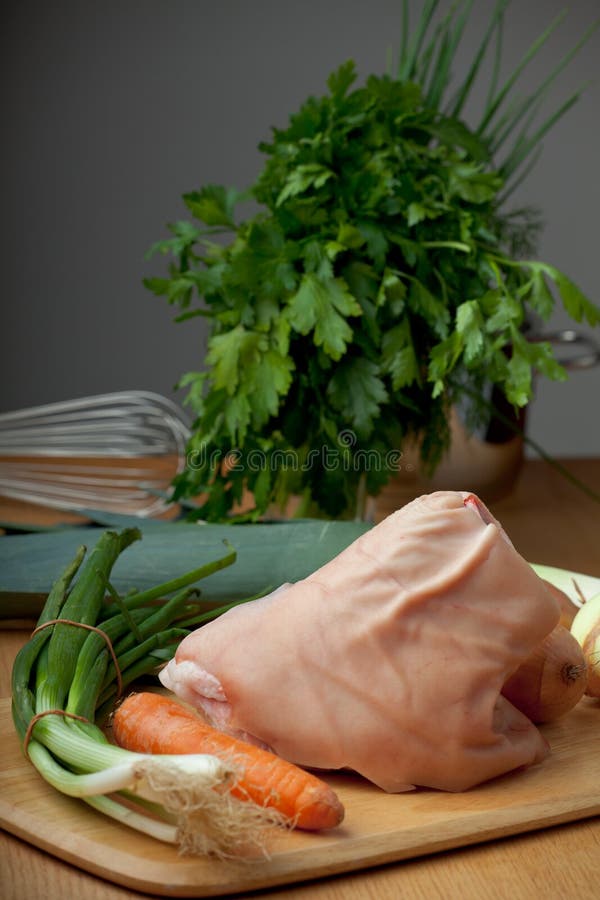 Raw knuckle of pork stock image. Image of preparing, pork 14354813