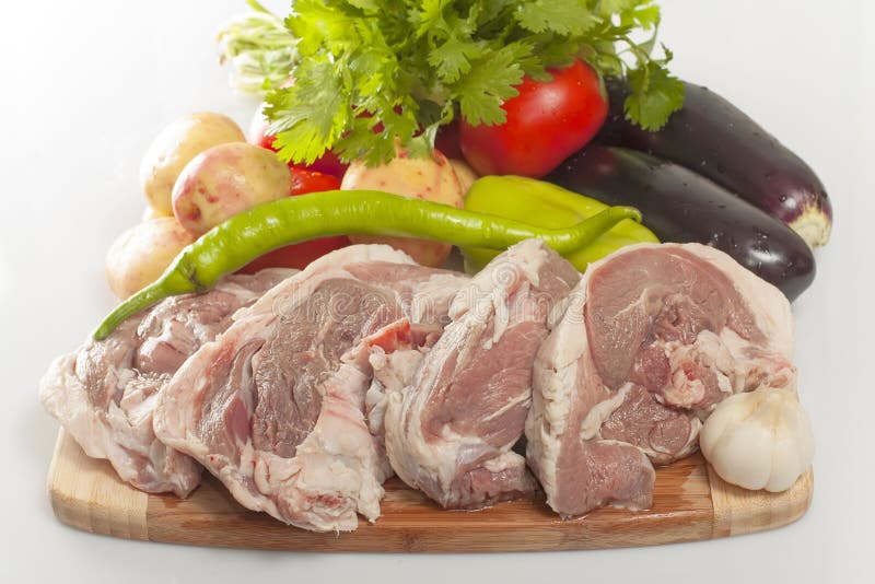 Raw lamb meat stock image. Image of cooking, peppers 31647141