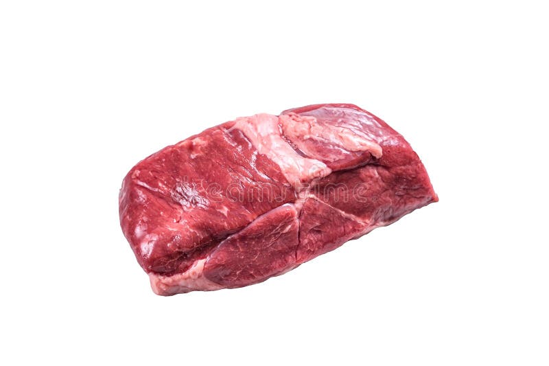 Raw Lamb Meat Leg Steak. Isolated on White Background. Stock Image ...