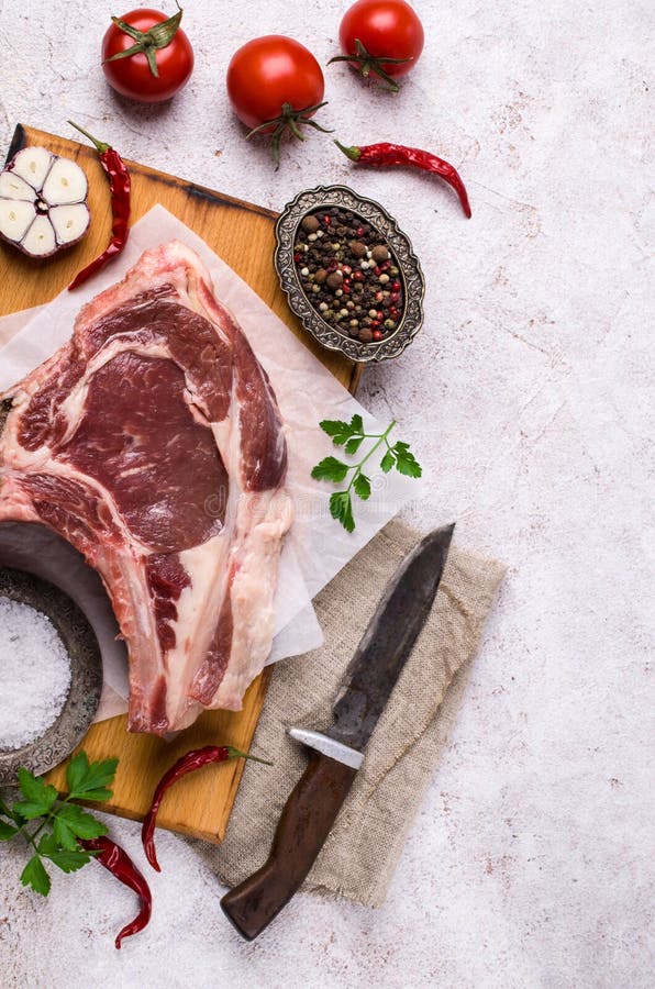 Raw meat with bones stock photo. Image of meat, healthy 124858686
