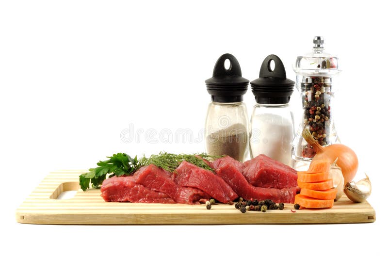 Raw meat and spice