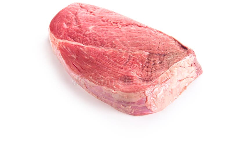 Raw meat on a white background