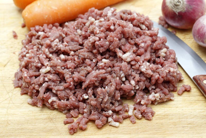 Raw Mince with Onions and Carrots Stock Photo Image of onions, minced
