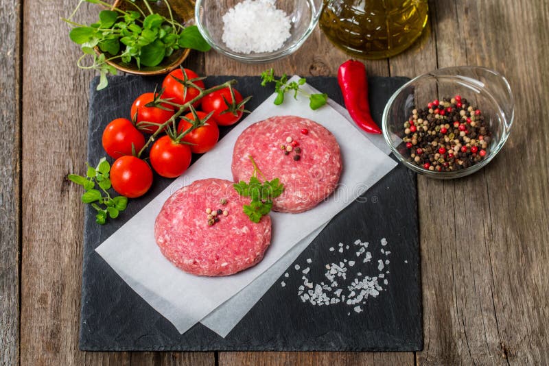 Raw Minced burger Meat stock image. Image of pepper, fresh 62091165