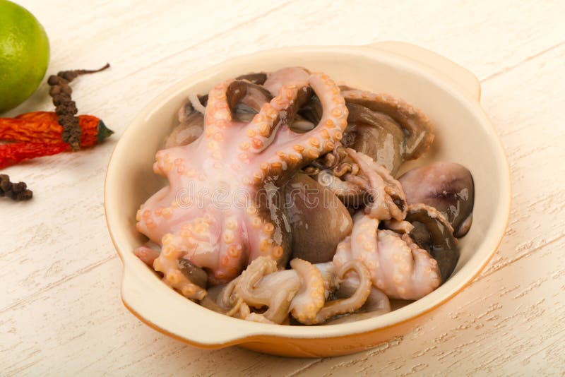 Raw octopus stock photo. Image of meat, closeup, delicious 138931794