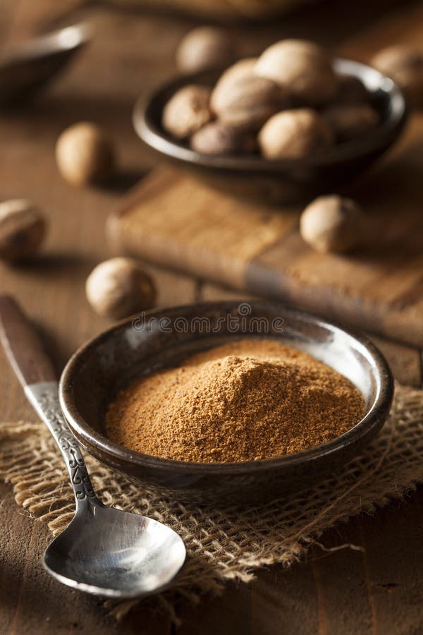 Raw Nutmeg stock image. Image of yellow, tropical, ingredient 7489281