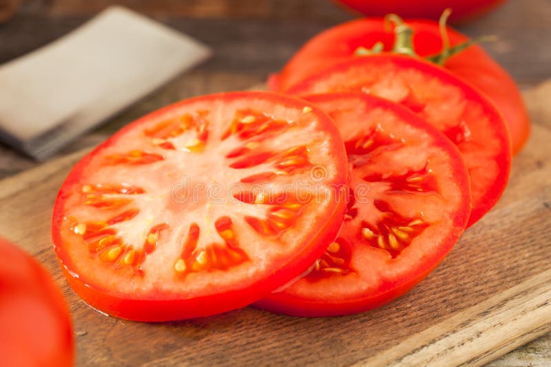 Raw Organic Red Beefsteak Tomatoes Stock Photo Image of healthy