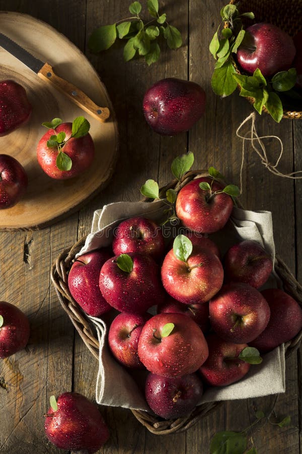 Raw Organic Red Delicious Apples Stock Image Image of juicy, organic