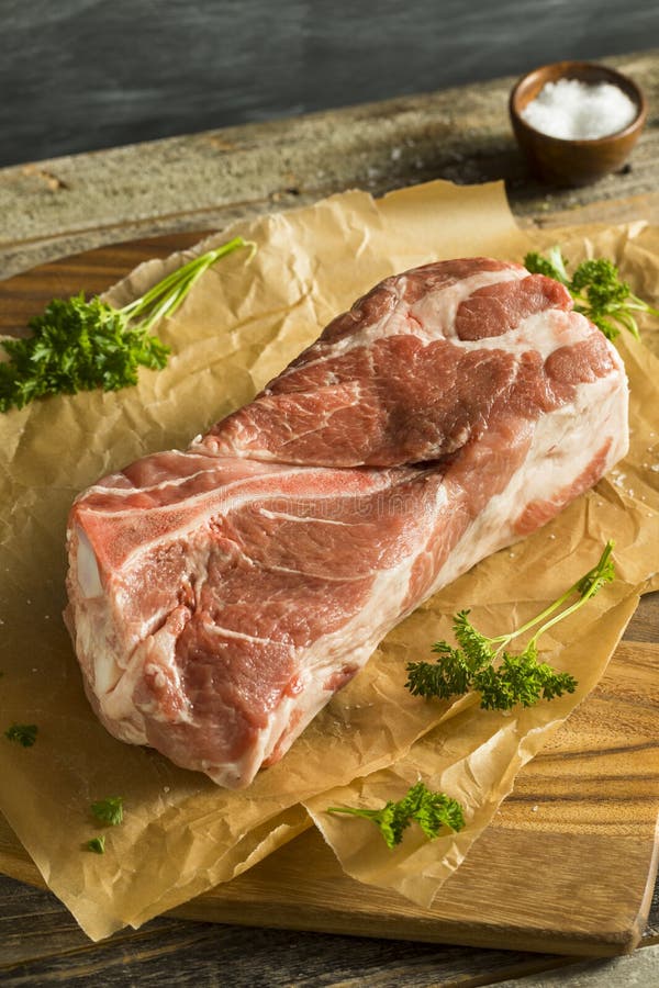 Raw Organic Red Pork Shoulder Stock Image - Image of uncooked, flesh ...