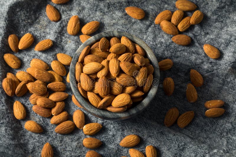 Raw Organic Shelled Almonds Stock Image Image Of Tasty Nature 164678319