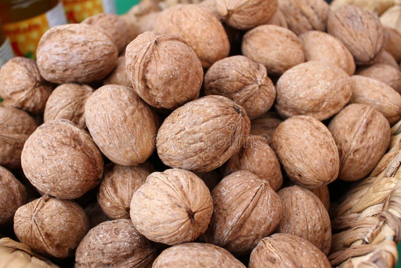 Raw Organic Walnuts in a Knitted Basket. Walnut Background Texture. Close  Up of Nuts Pattern. Walnuts Wallpaper Stock Image - Image of frame, brown:  132625991