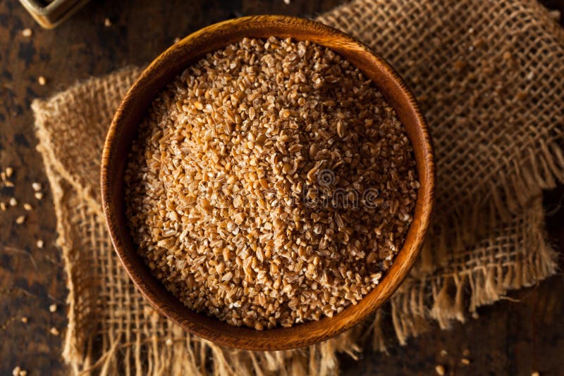 Raw Organic Whole Grain Cracked Wheat Stock Photo Image of fiber, dieting 70209876