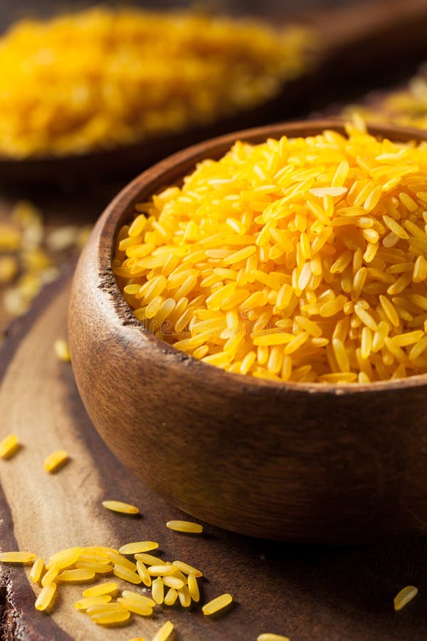 Raw Organic Yellow Saffron Rice Stock Image Image of gourmet