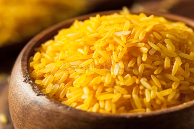 Raw Organic Yellow Saffron Rice Stock Image Image of mediterranean