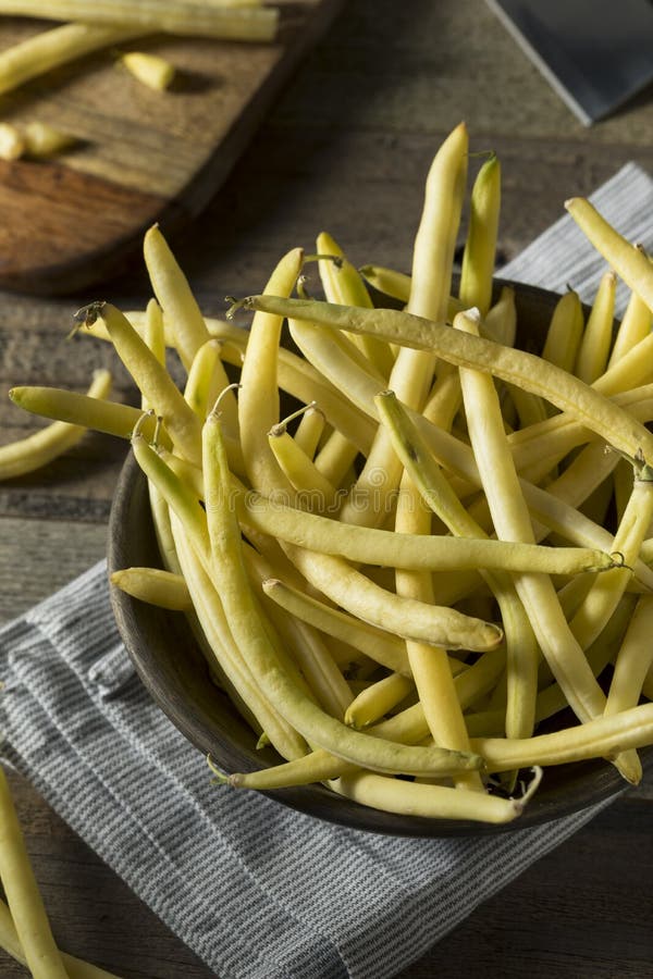 Raw Organic Yellow Wax Beans stock photo Raw Organic Yellow Wax Beans stock photo